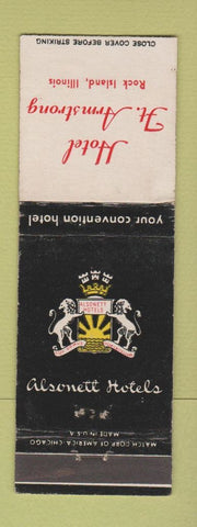 Matchbook Cover - Hotel Fort Armstrong Rock Island IL Alsonett WEAR