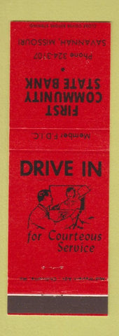 Matchbook Cover - First Community State Bank Savannah MO