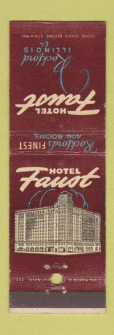 Matchbook Cover - Hotel Faust Rockford IL