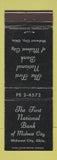 Matchbook Cover - The First National Bank Midwest City OK