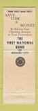 Matchbook Cover - The First National Bank Midwest City OK