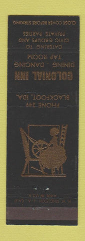 Matchbook Cover - Colonial Inn Blackfoot ID low phone #