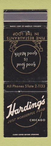 Matchbook Cover - Harding's Restaurant Chicago IL