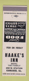 Matchbook Cover - Haake's Inn Kankakee IL