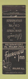 Matchbook Cover - Fairview Inn Milam IL