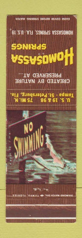 Matchbook Cover - Homosassa Springs FL Riverside Villas Motel