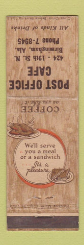 Matchbook Cover - Post Office Cafe Birmingham AL WEAR