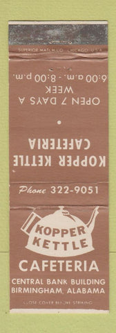 Matchbook Cover - Kopper Kettle Cafeteria Birmingham AL