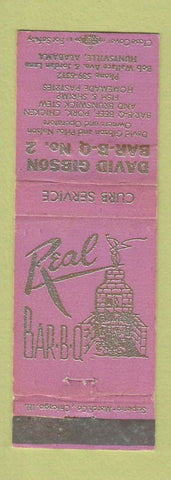 Matchbook Cover - David Gibson BBQ Huntsville AL WEAR PINK