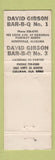 Matchbook Cover - David Gibson BBQ Huntsville AL WEAR PINK