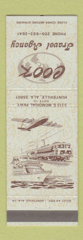 Matchbook Cover - Cook Travel Agency Huntsville AL