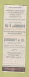 Matchbook Cover - Goodbody Stocks Bonds Commodities Huntsville AL WEAR