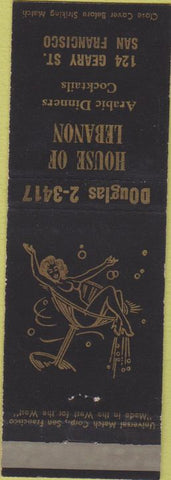 Matchbook Cover - House of Lebanon San Francisco CA girlie