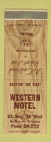 Matchbook Cover - Western Motel Holbrook AZ Route 66