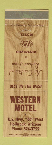 Matchbook Cover - Western Motel Holbrook AZ Route 66