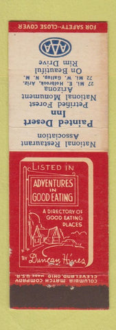 Matchbook Cover - Painted Desert Inn Petrified Monument National Monument AZ