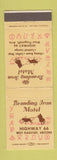 Matchbook Cover - Branding Iron Motel West Flagstaff AZ Route 66