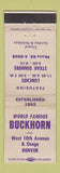 Matchbook Cover - Bkchorn Denver Colorado WEAR