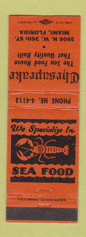 Matchbook Cover - Chesapeake Seafood Miami FL