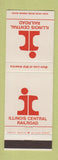 Matchbook Cover - Illinois Central Railroad Main Line of Mid America