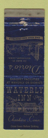Matchbook Cover - Waverly Inn Cheshire CT Diorio's Waterbury WORN
