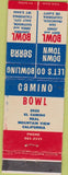 Matchbook Cover - Camio Bowl San Francisco Daly City CA