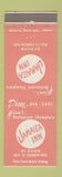 Matchbook Cover - Jamaica Inn Key Biscayne FL restaurant