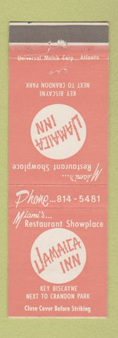 Matchbook Cover - Jamaica Inn Key Biscayne FL restaurant