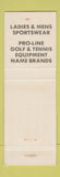 Matchbook Cover - Golf Tennis Etc Vero Beach FL sporting goods