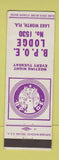 Matchbook Cover - Elks Lodge Lake Worth FL