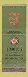 Matchbook Cover - Red Cross Shoes Lindell's Jacksonville FL WORN