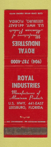 Matchbook Cover - Royal Industries Leesburg FL WEAR
