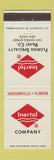 Matchbook Cover - Inertol Company Florida Specialty Paint Jacksonville FL