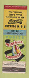 Matchbook Cover - B&W Package Liquor Store Orlando FL WEAR