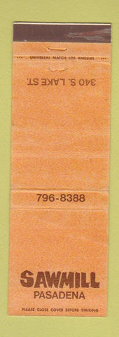 Matchbook Cover - Sawmill Pasadena CA WEAR