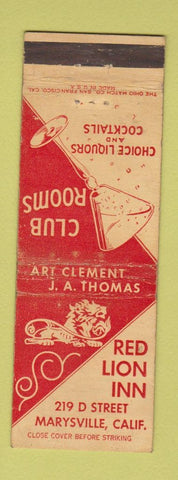 Matchbook Cover - Red Lion Inn Marysville CA WEAR