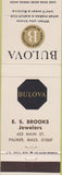 Matchbook Cover - Bulova Watches Palmer MA