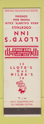Matchbook Cover - Lloyd's Inn Sonoma CA