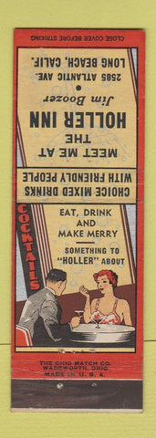 Matchbook Cover - Holler Inn Long Beach CA Jim Boozer
