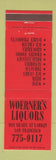 Matchbook Cover - Woerner's Liquors San Francisco CA