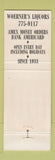 Matchbook Cover - Woerner's Liquors San Francisco CA