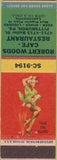 Matchbook Cover - Robert Woods Cafe Pittsburgh PA pinup girlie back