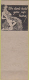 Matchbook Cover - Robert Woods Cafe Pittsburgh PA pinup girlie back