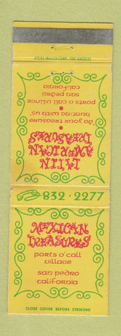 Matchbook Cover - Latin American Treasures San Pedro CA Mexican