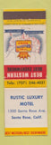 Matchbook Cover - Best Western Rustic Luxury Motel Santa Rosa CA WEAR