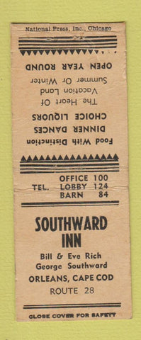 Matchbook Cover - Southward Inn Orleans Cape Cod MA BOBTAIL #2