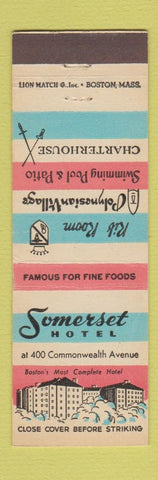 Matchbook Cover - Somerset Hotel Boston MA