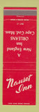 Matchbook Cover - Nauset Inn Orleans MA Cape Cod ORANGE