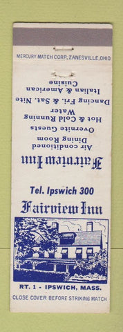 Matchbook Cover - Fairview Inn Ipswich MA
