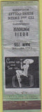 Matchbook Cover - Roxie Penthouse Advance NO TOWN girlie POOR
